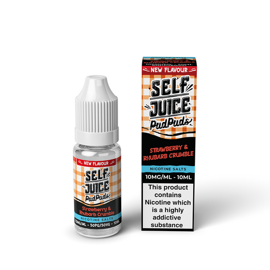 Self Juice Pud Puds - Strawberry Rhubarb Crumble 10ml Nic Salt E-Liquid