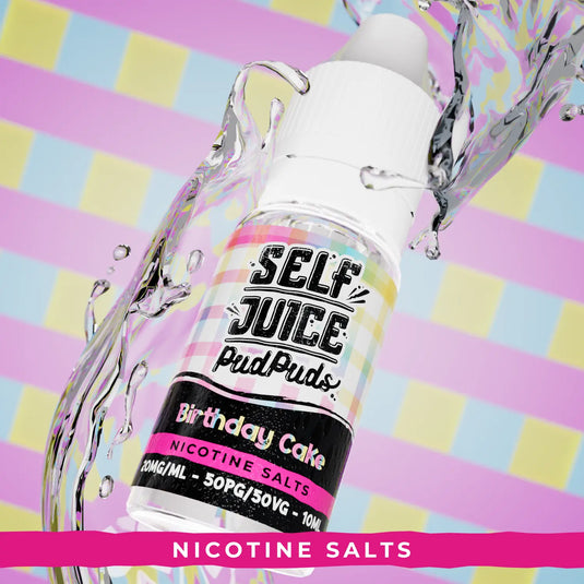 Self Juice Pud Puds - Birthday Cake 10ml Nic Salt E-Liquid