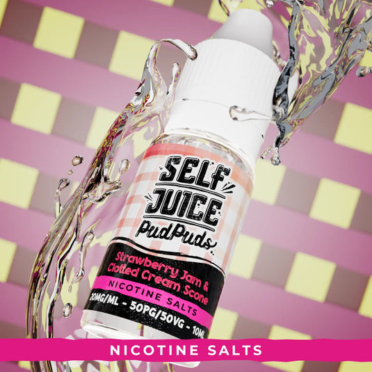Self Juice Pud Puds - Strawberry Jam & Clotted Cream Scone 10ml Nic Salt E-Liquid