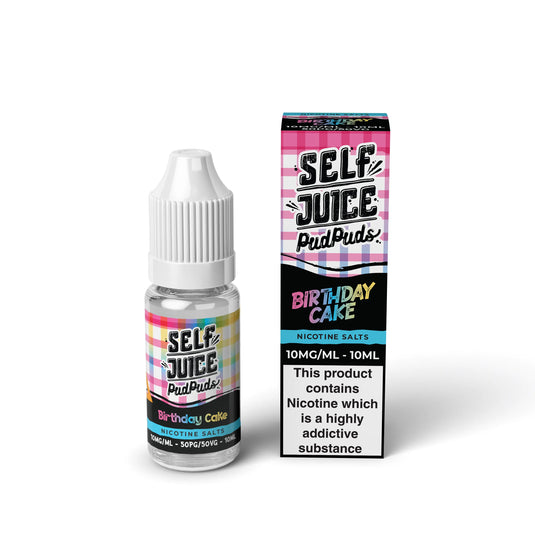 Self Juice Pud Puds - Birthday Cake 10ml Nic Salt E-Liquid
