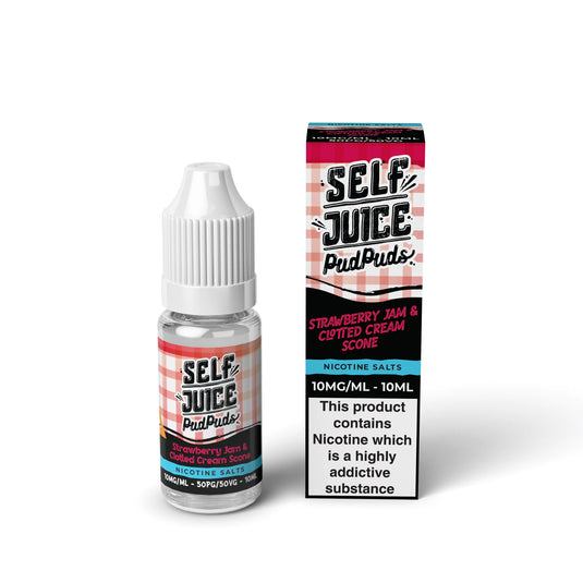 Self Juice Pud Puds - Strawberry Jam & Clotted Cream Scone 10ml Nic Salt E-Liquid
