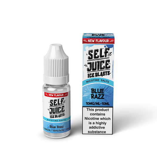 Self Juice Ice Blasts - Blue Razz 10ml Nic Salt E-Liquid